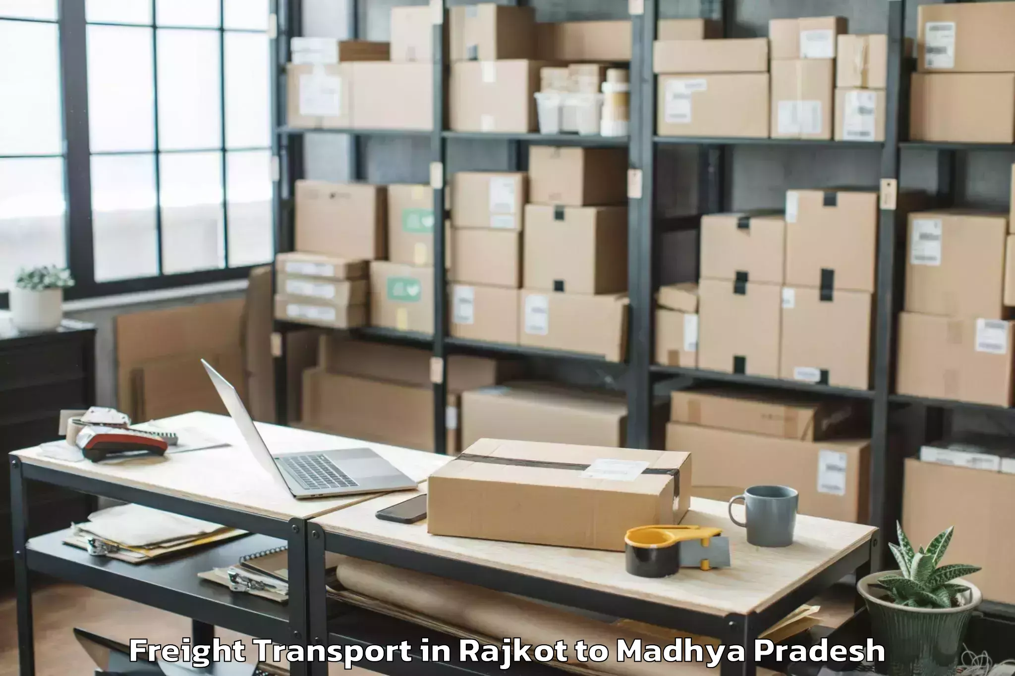 Quality Rajkot to Basoda Freight Transport